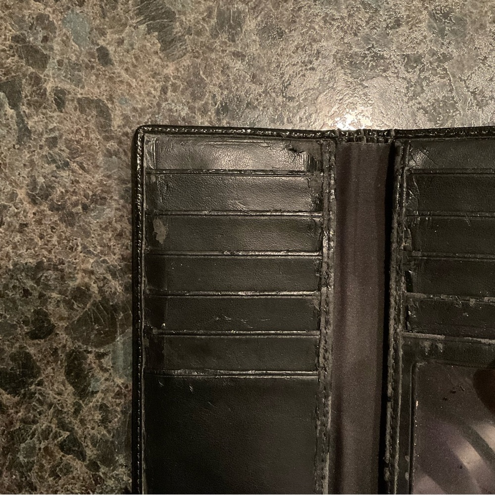 Coach Signature Card Holder in Black and Gray - Picture 5 of 5